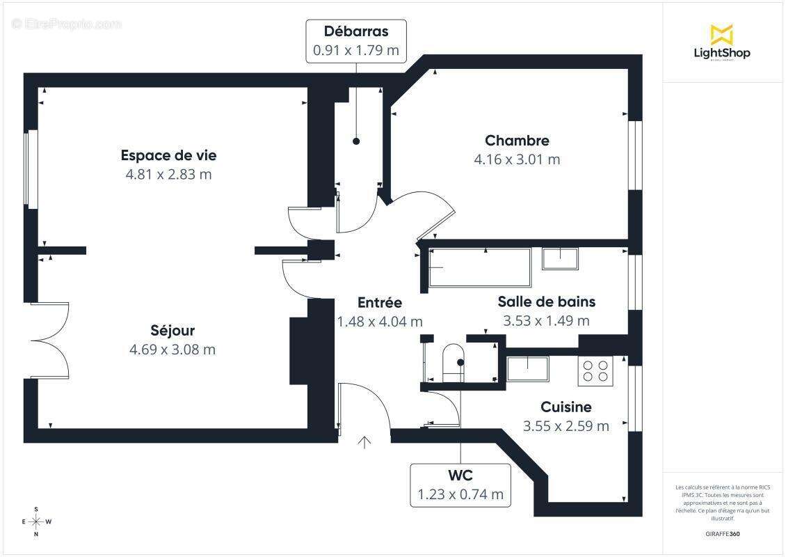 Appartement à PARIS-4E