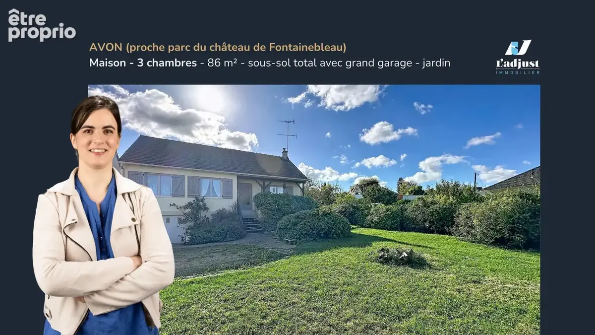 Avon , Maison familiale 86 m², grand jardin, gare à pied et accès PMR - photo 1