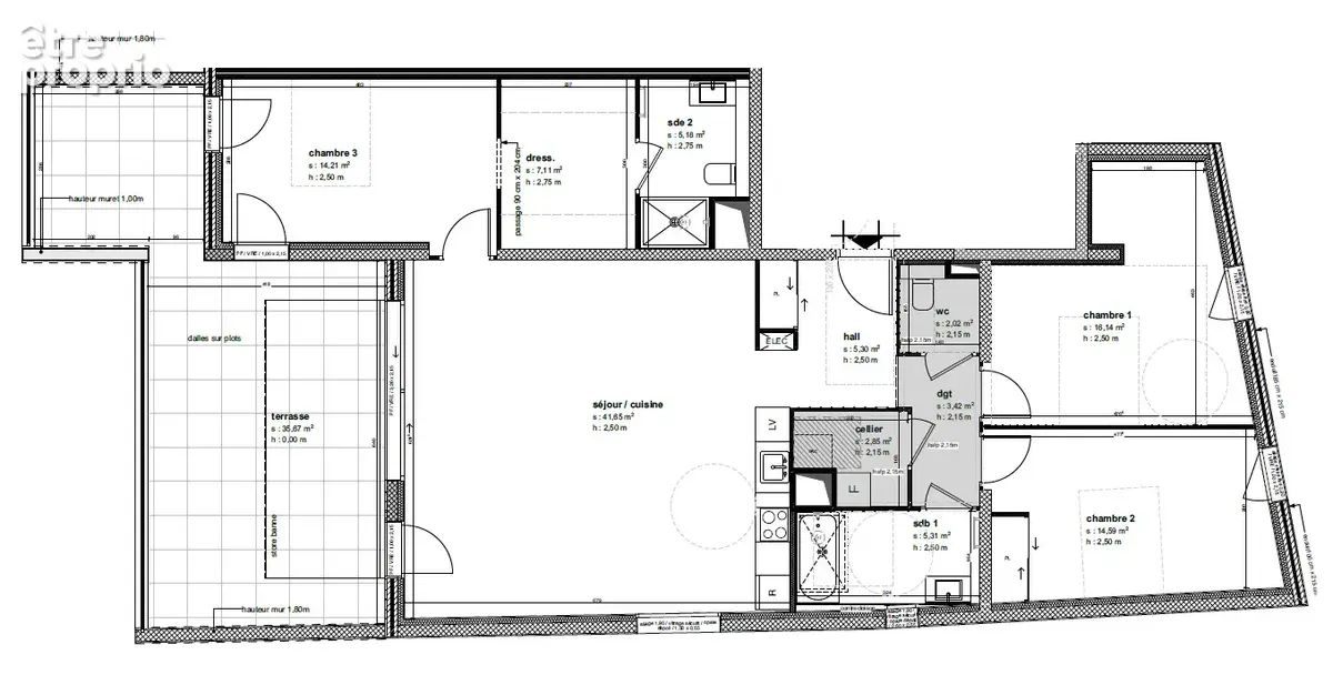 Romans-sur-isère   appartement d'exception de 117 m2 avec grande terrasse plein sud et vue vercors - photo 12