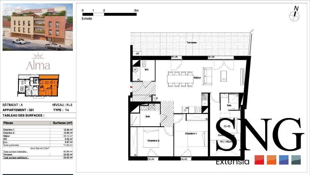 Appartement 82 m² à Labarthe-Sur-Leze  - photo 2