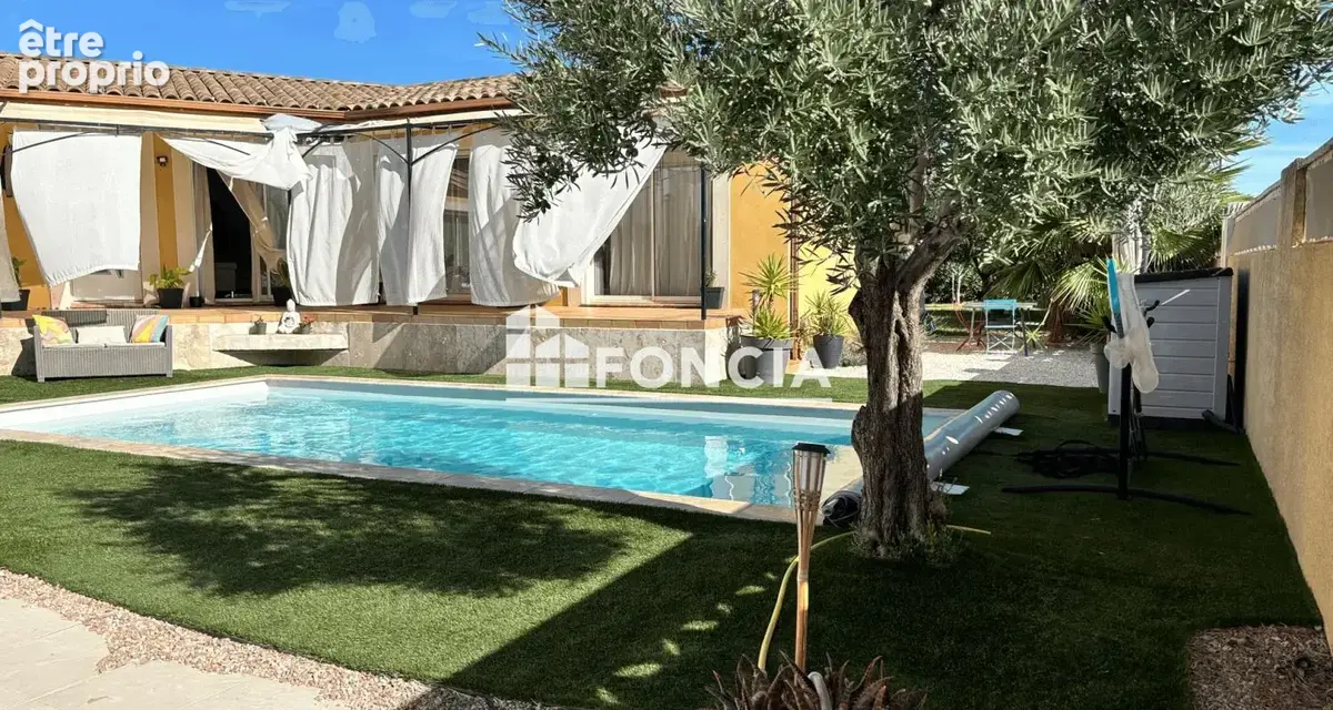 Marseillan mougeres villa t6 piscine garages terrain 1049 - photo 2