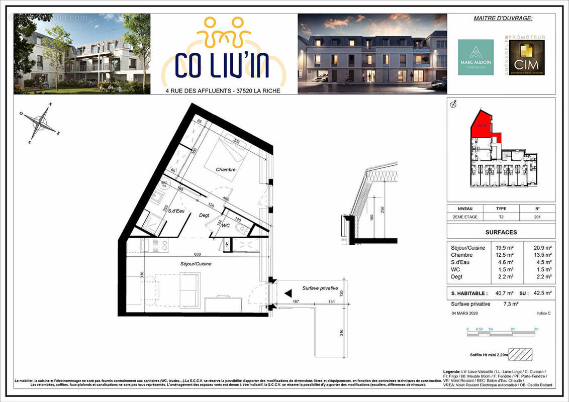 Appartement à LA RICHE