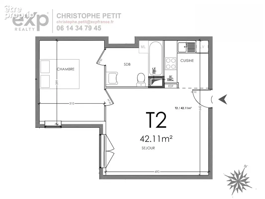 Appartement 42 m² à Bessancourt  - photo 5