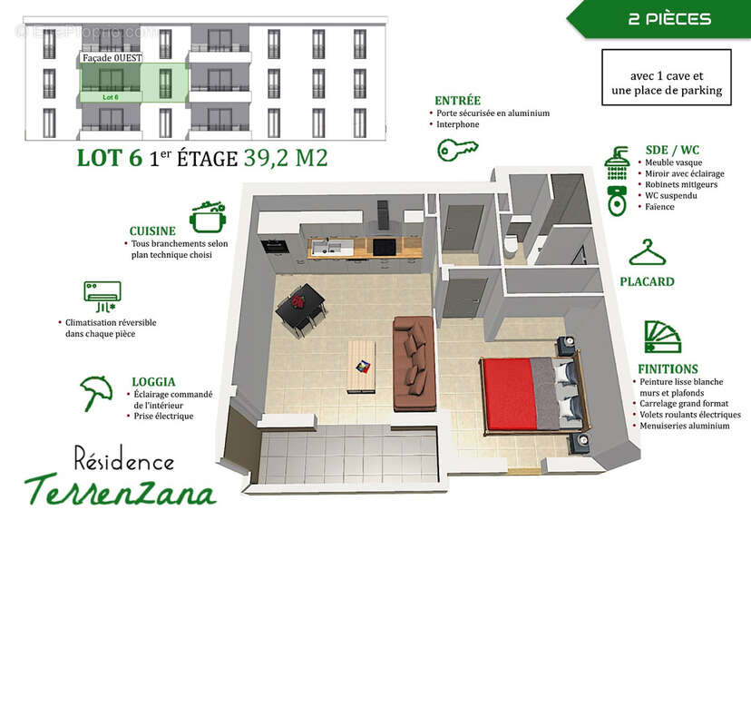 Résidence Terrenzana Appartement F2 - photo 2