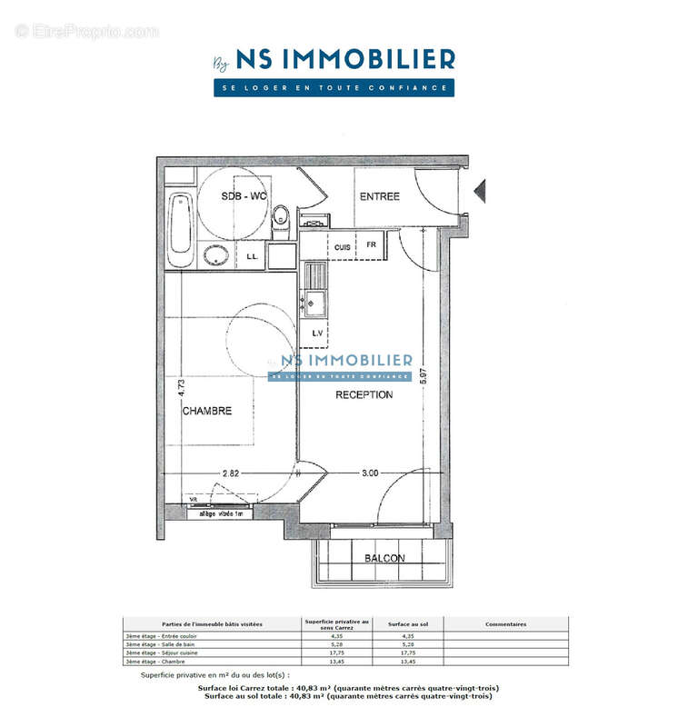 Appartement F2 41m2 + Balcon + Parking - photo 13