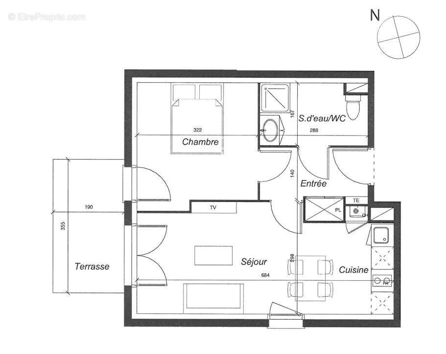 Appartement  2 pièce(s) - photo 8