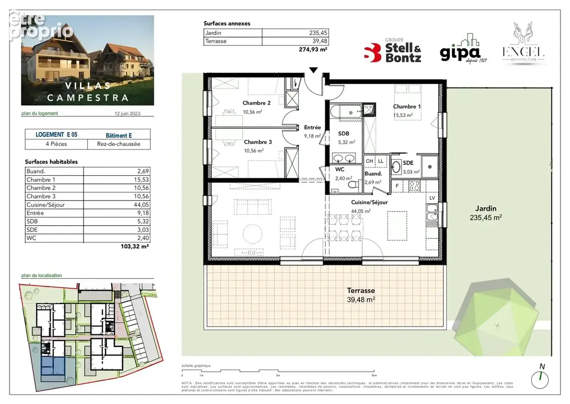 Appartement à BREUSCHWICKERSHEIM