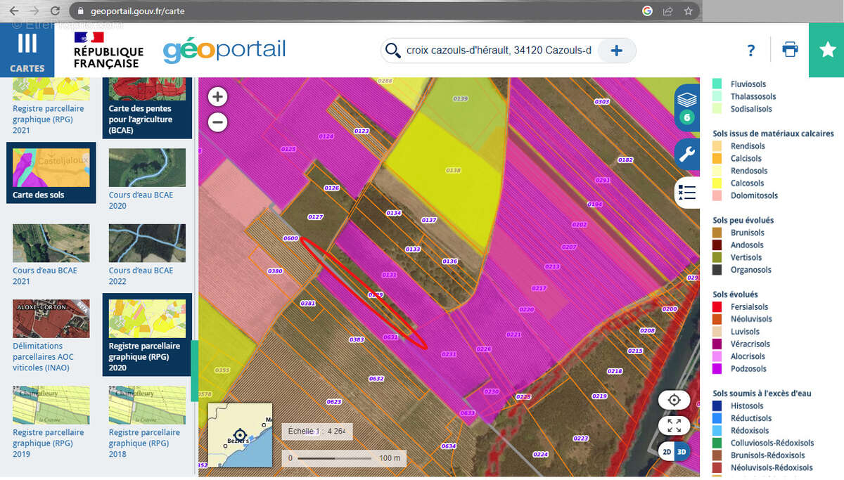 Terrain à CAZOULS-D&#039;HERAULT