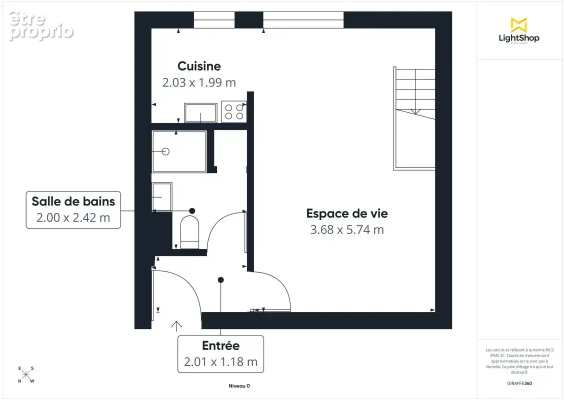Appartement duplex 2 pièces de 51,52 m² carrez (57,33 m2 au sol) avec garage en sus - Avenue des Épicéas, Nantes - photo 18