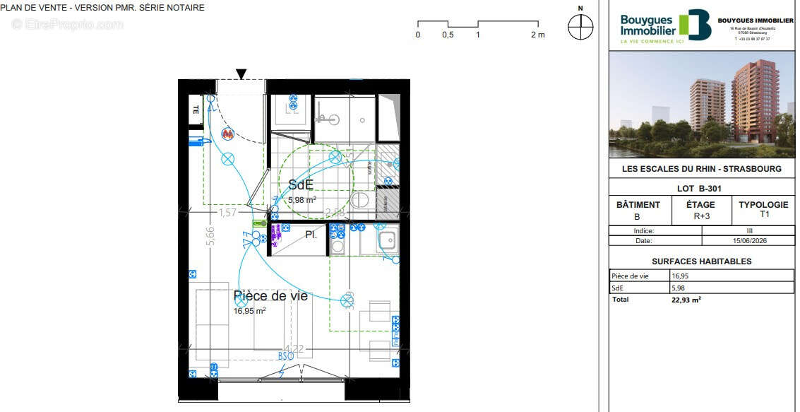 Studio prox tram et de la Clinique Rhéna , résidence face au Rhin ! - photo 2