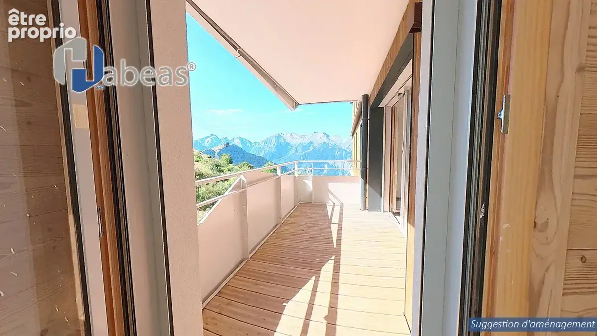 T3 avec 1 chambre plus 2 cabines , 64,72m², Balcon 5,58m², Casier à Ski, cellier - photo 2