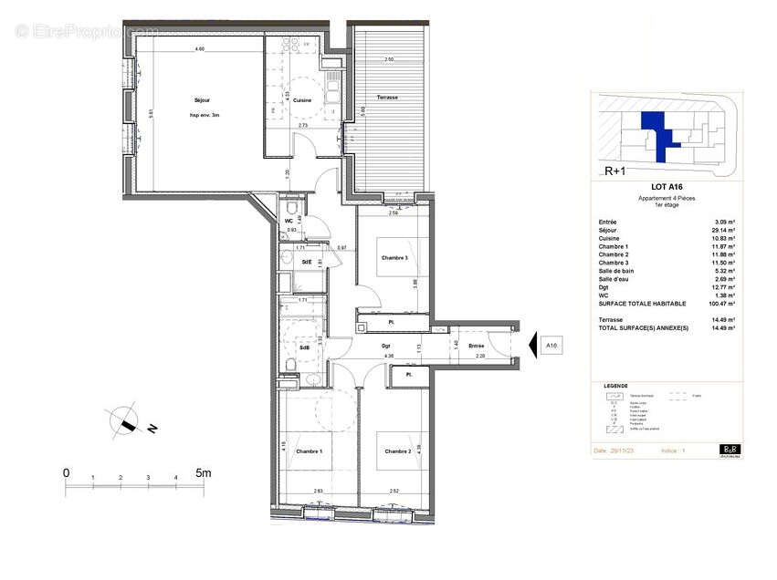 Appartement à PARIS-15E