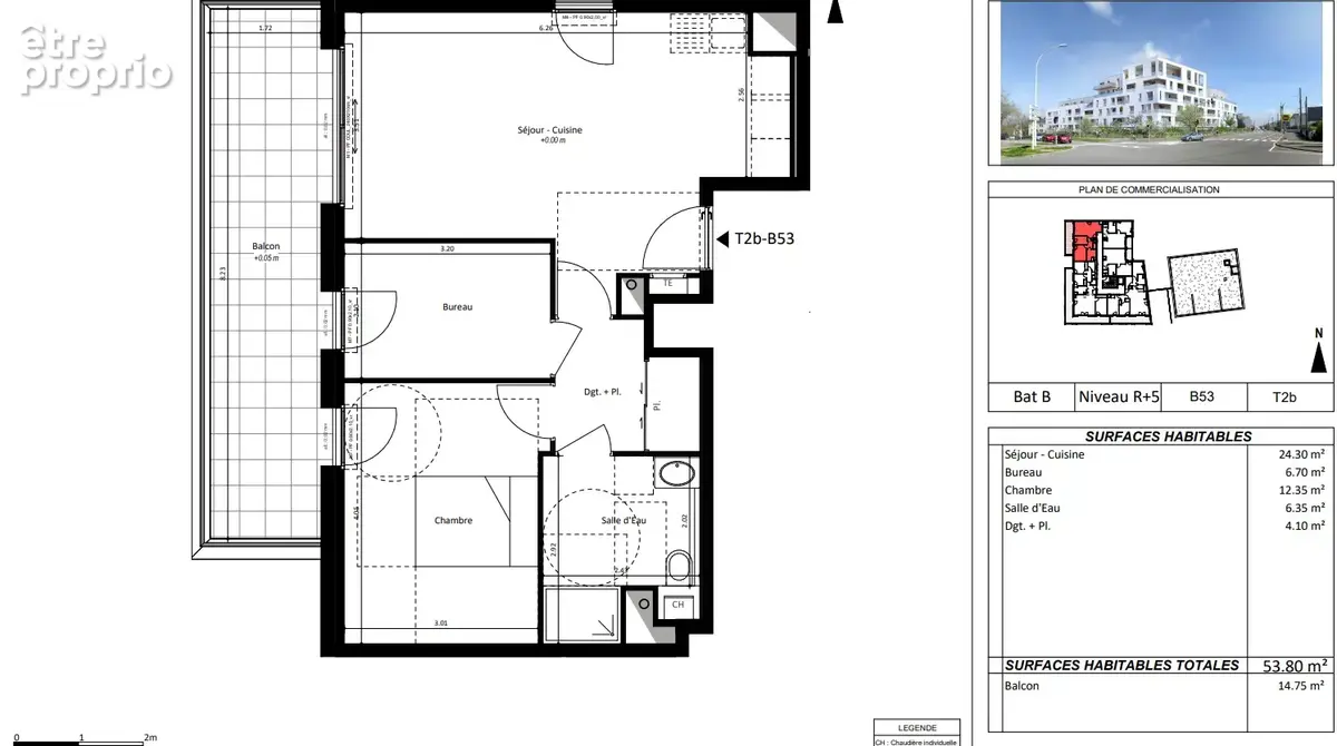 Appartement récent - T2 Bis  - 53.80 m2 - Balcon - photo 8