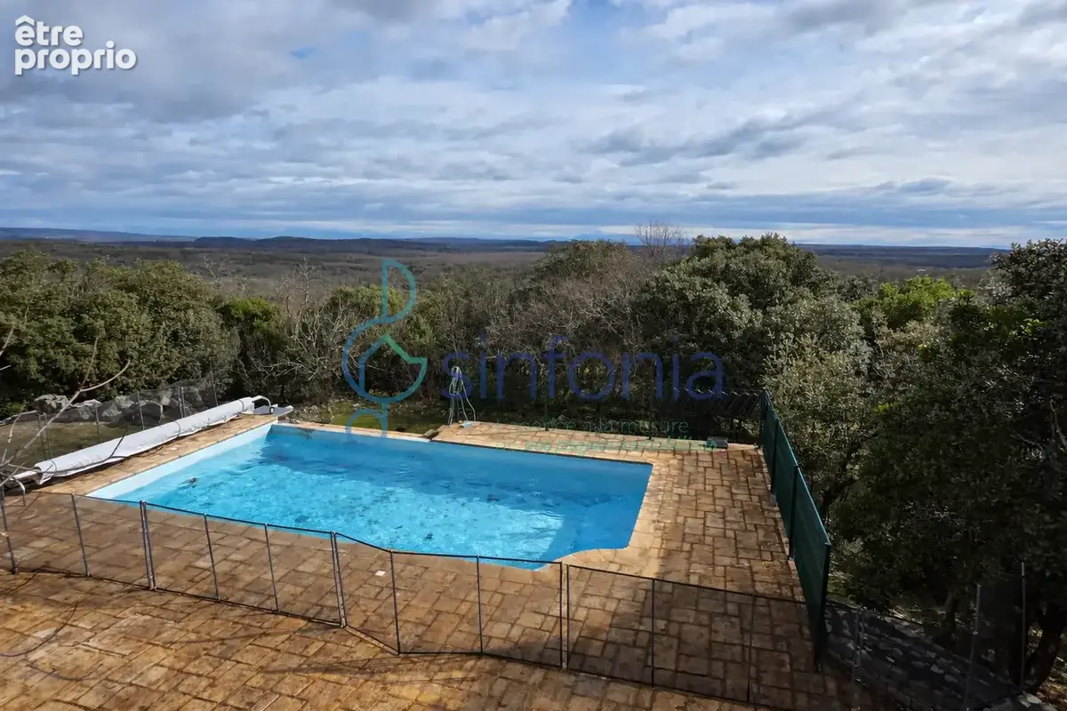 Maison en pierre avec vue panoramique et piscine entre Uzés et Barjac - photo 20