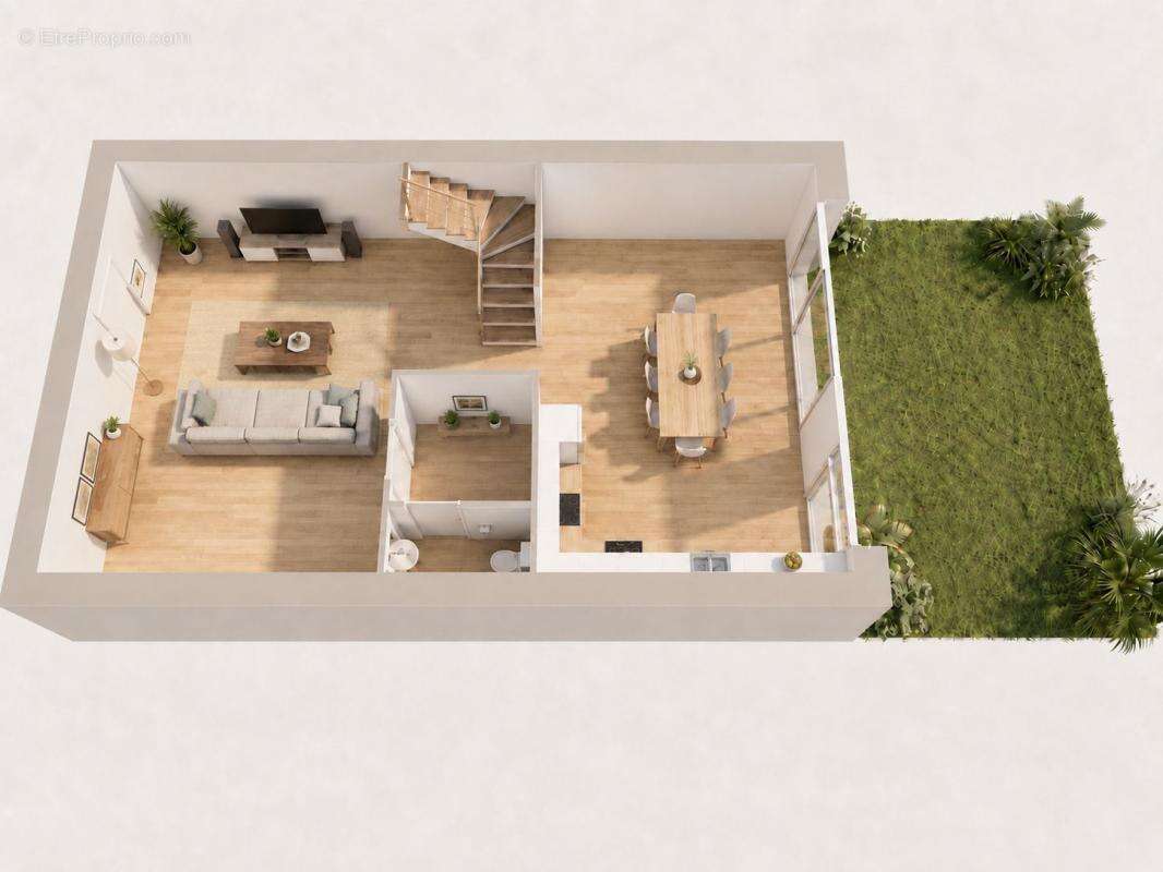 Lot 2 - duplex T4 112,90 m2 - jardin de 23,10 mé - 2 places de stationnement privatives - photo 3