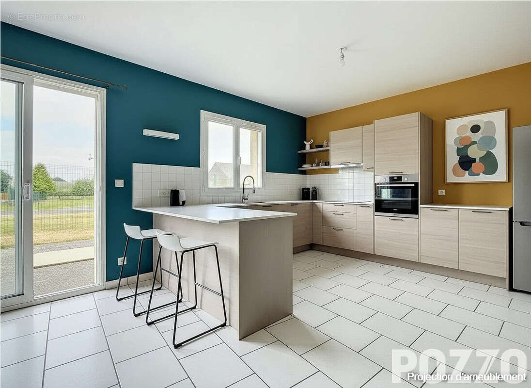 A vendre. st clair sur elle. plain-pied. 3 chb. centre bourg. - photo 9