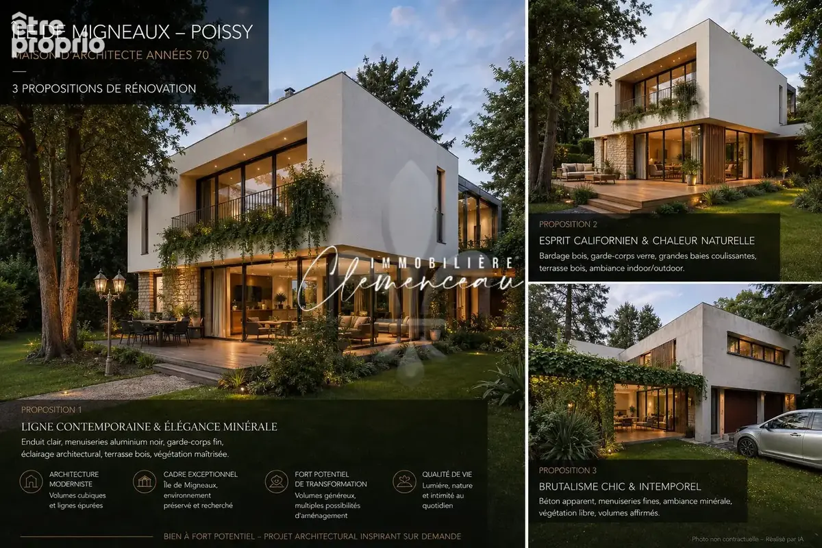 Villa moderniste -  île de migneaux  - poissy - photo 2