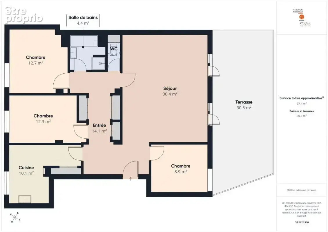 Exclusivite//appartement extra-muros +terrasse+ascenseur - photo 10