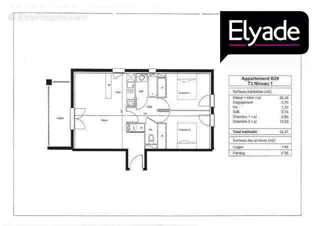 Appartement 53 m² à Terrasson-Lavilledieu  - photo 9