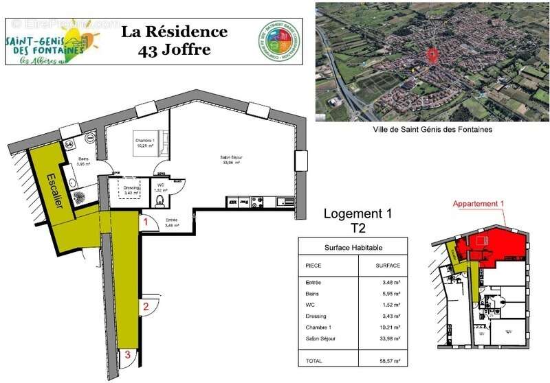 Appartement à SAINT-GENIS-DES-FONTAINES
