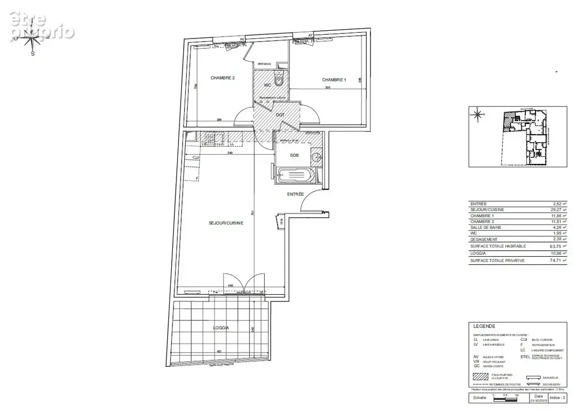 T3 de 62m2 - résidence neuve - photo 16