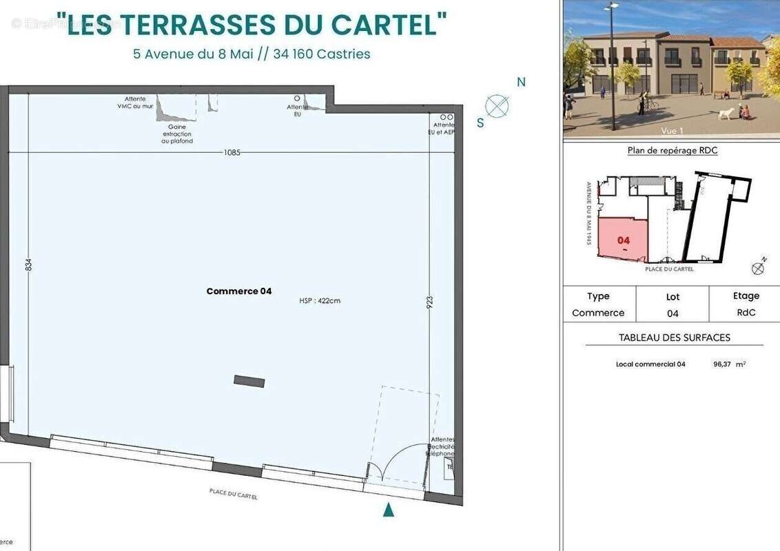 Commerce à CASTRIES