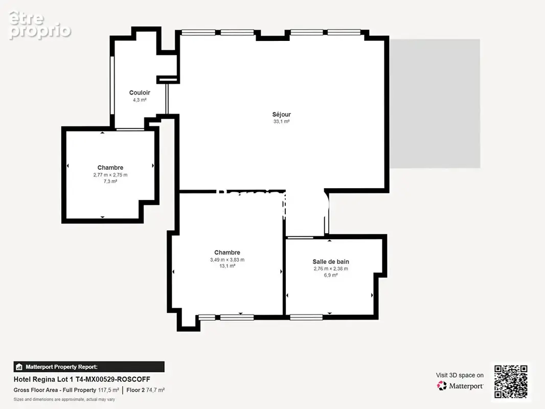 Appartement Roscoff 4 pièce(s) 92.9 m2 - photo 2