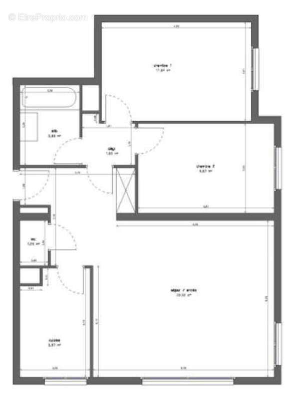 Appartement de 63,50m2, avec terrasse de 10,50m2, situé rue Jean-Jacques Rousseau - photo 10