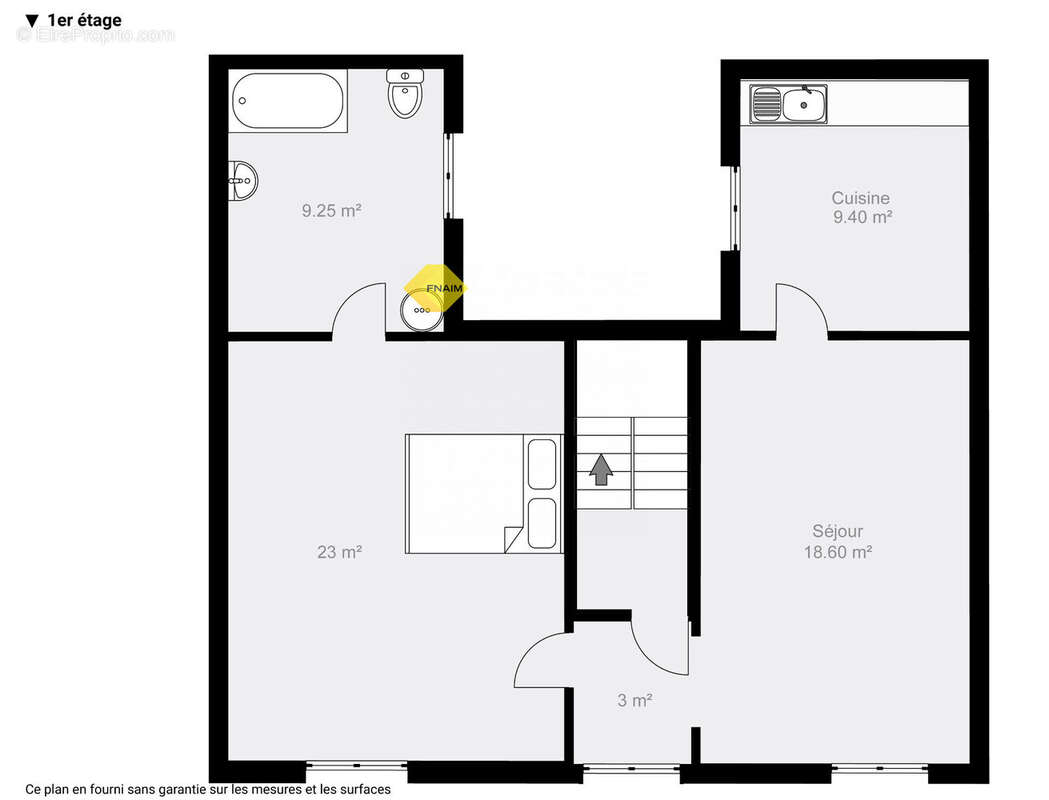 plan 1er - Appartement à VILLERS-EN-OUCHE