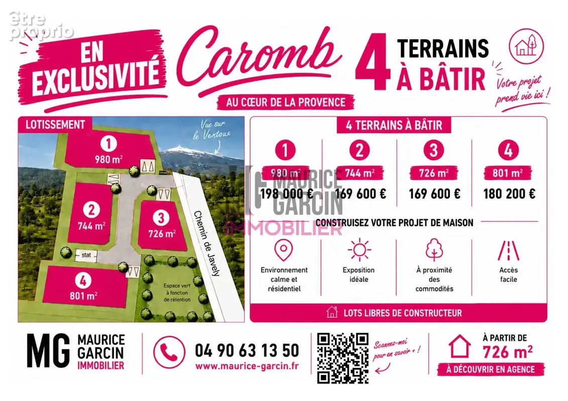 Terrain à CAROMB