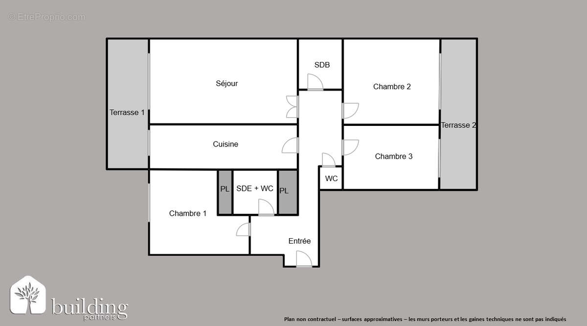 A vendre - Levallois-Perret Marius Aufan - Appartement 4 pièces de 93,24 m² avec terrasses - photo 2
