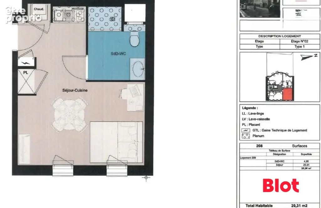 Appartement 25 m² à Rennes  - photo 2
