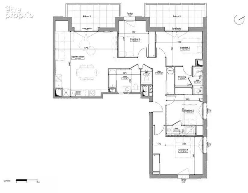 Praz-sur-arly - appartement 5 pieces vendre - photo 2
