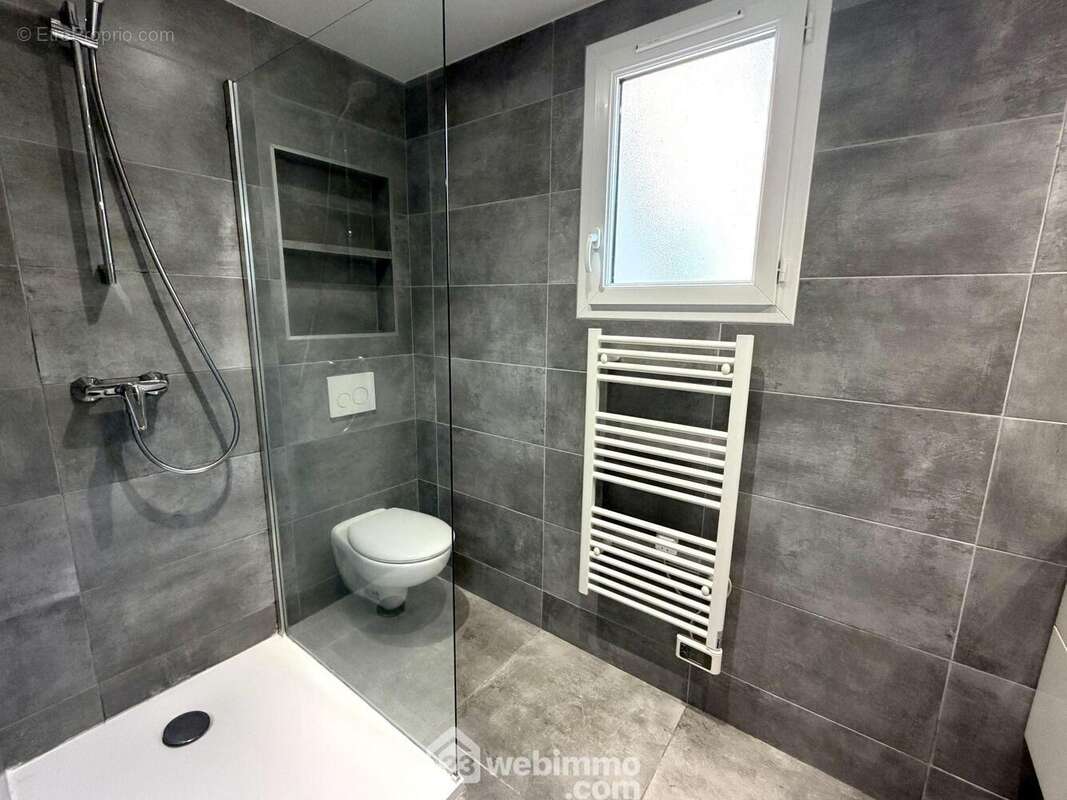 La salle d'eau fonctionnelle possède une ouverture - Appartement à SAN-MARTINO-DI-LOTA