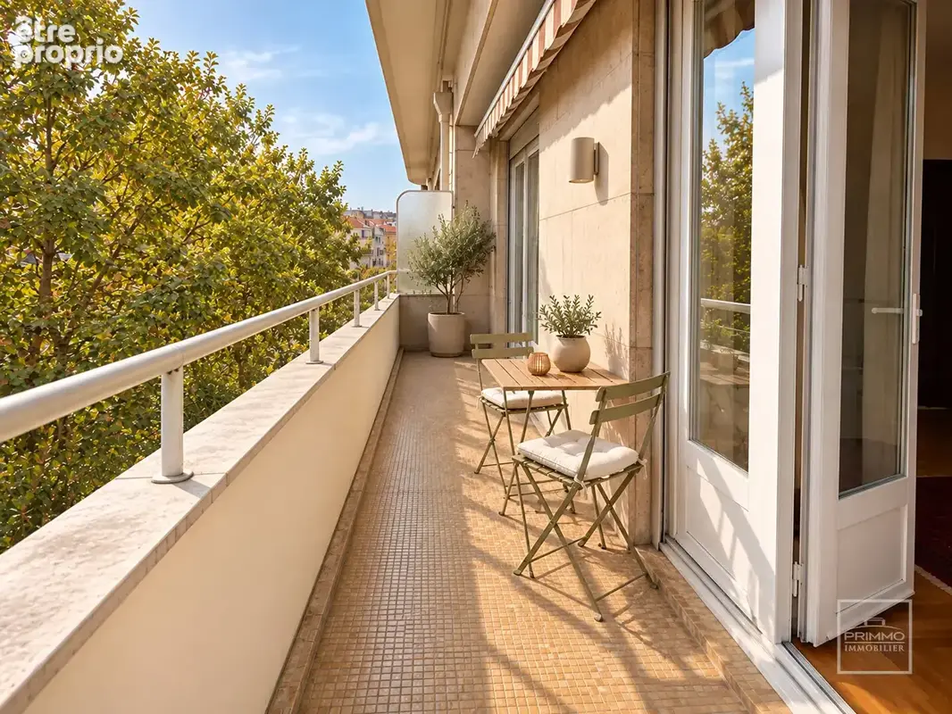 Lyon 3, prefecture, dernier etage, 78.4m², balcon - photo 3