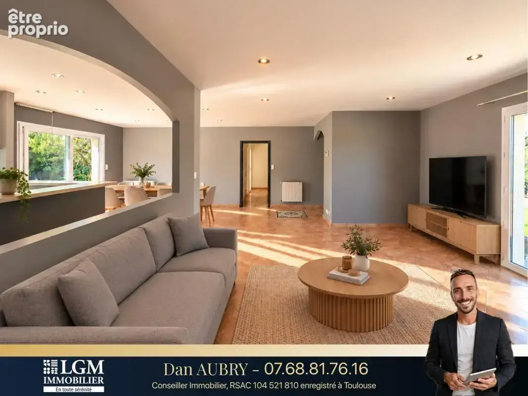 AUTERIVE – Maison familiale de plain-pied de 129 m², jardin sans vis-à-vis de 1 000 m² et garage de 32 m² - photo 3
