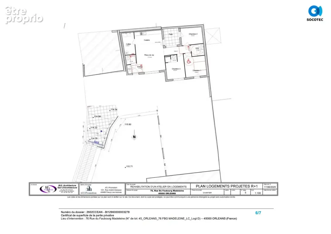 ORLEANS Centre quartier Madeleine rare à la vente appartement Penthouse T4 avec patio intérieur et terrasse de 28 m2 dans petite - photo 14