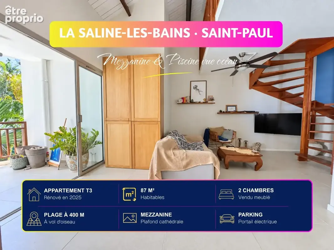 Appartement 3 pièces 87 m² à vendre à Saint-Paul (97434) - photo 2