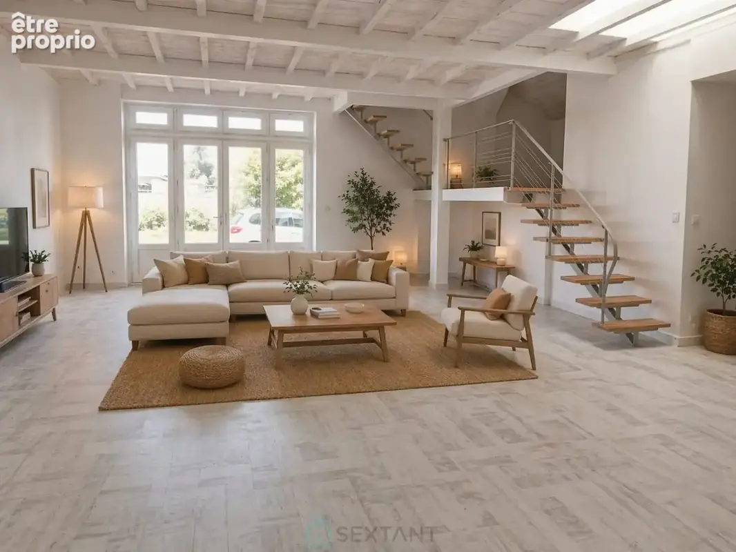 Grange entièrement rénovée, vie de plain pied sur 1200 M2 de terrain dans cadre campagne - photo 4