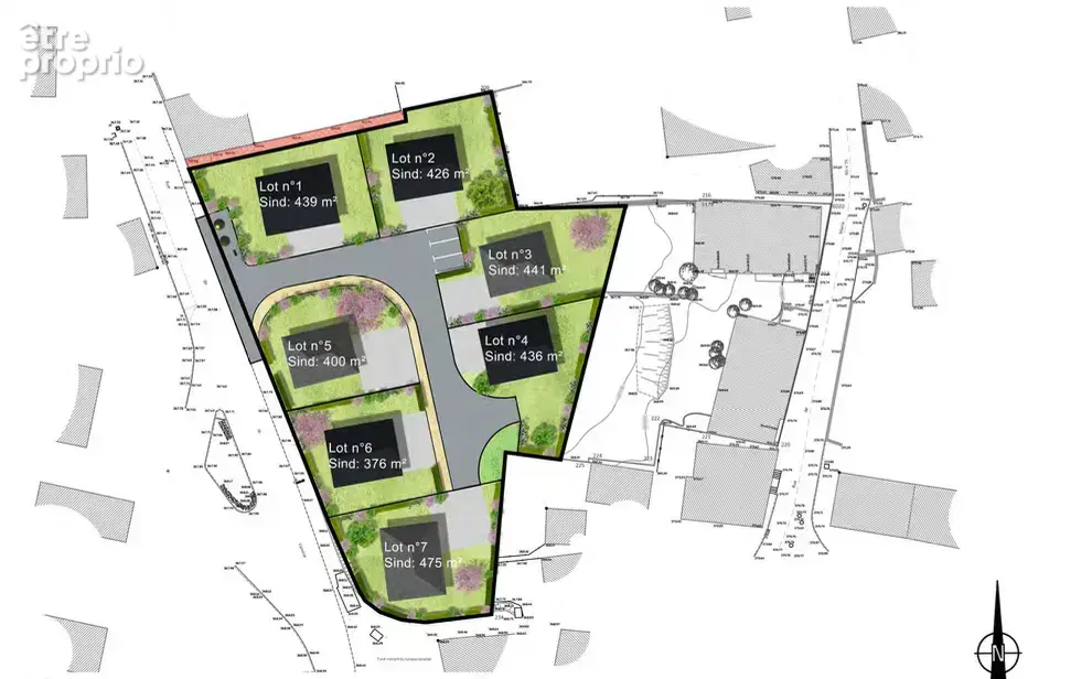 Lot 6 - terrain constructible viabilise, libre de constructeur et plat de 378 m2. - photo 10