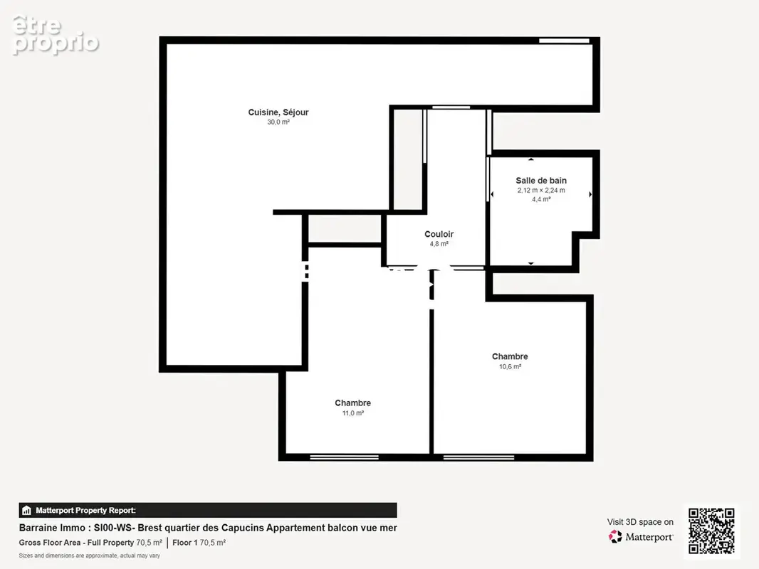 A vendre exclusivite capucins t3 proche neuf deux chambres balcon ascenseur parking - photo 17