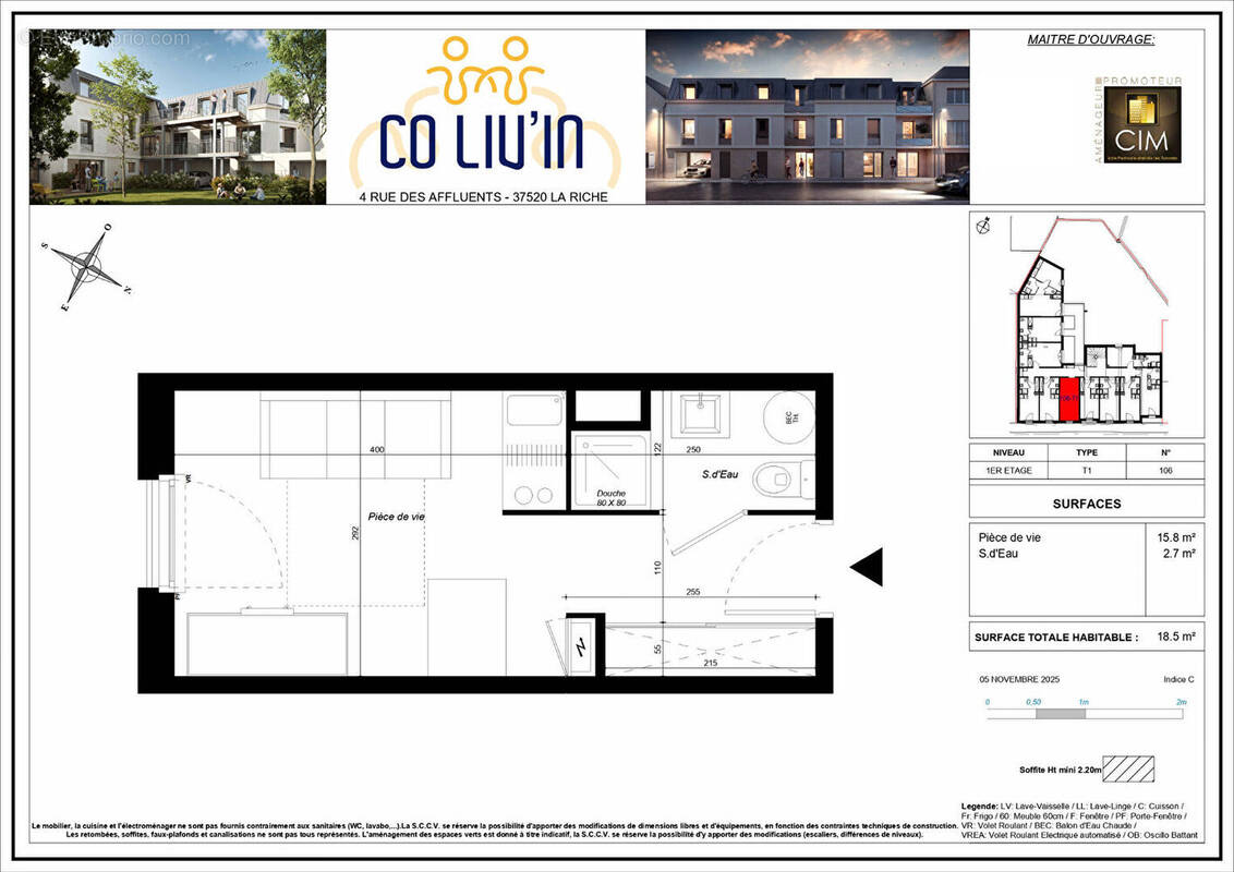 Appartement à LA RICHE