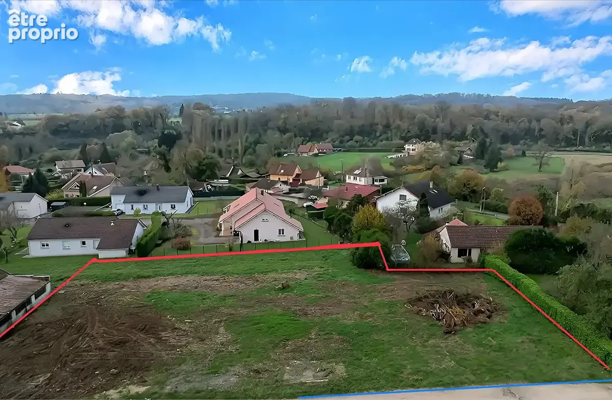 EXCLUSIVITE : à BUSSUREL (Héricourt), 2 Terrains constructibles, 1121 m2 chacun - photo 2