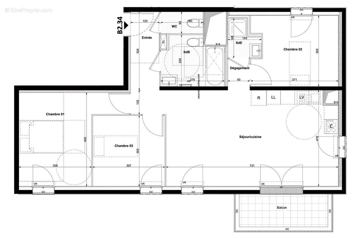 Appartement à SARTROUVILLE