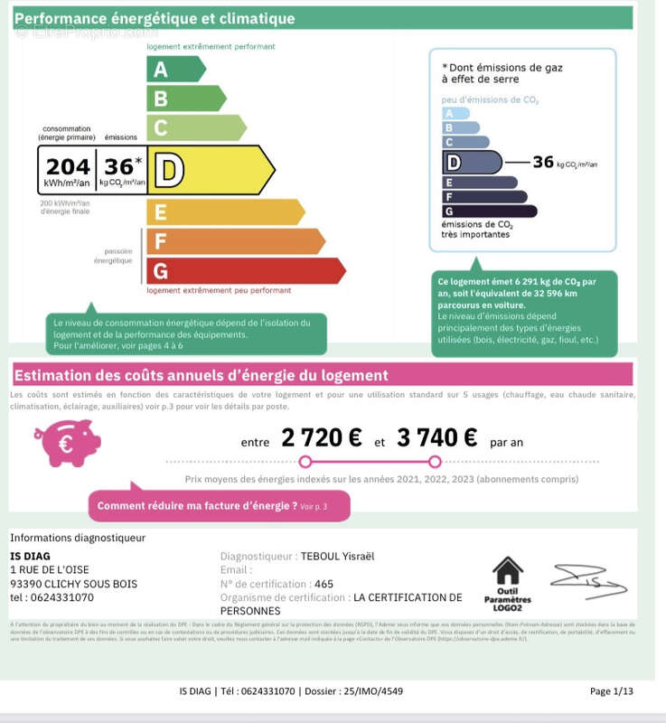 Appartement à PARIS-17E