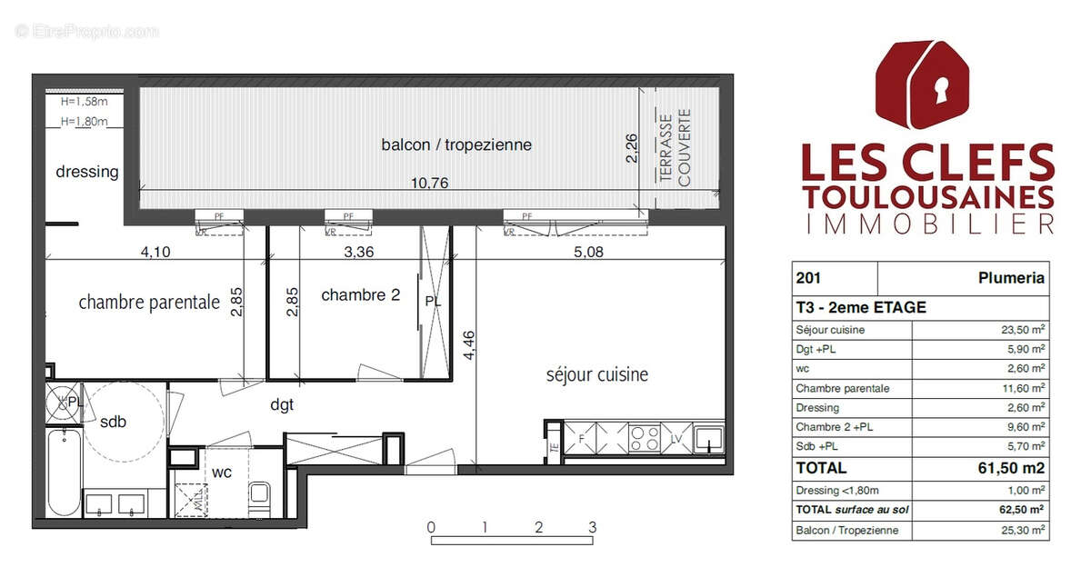 Appartement à FONBEAUZARD
