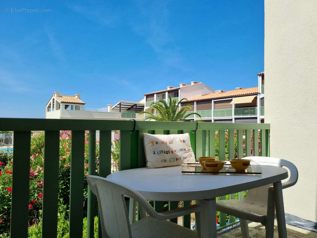 A vendre - gruissan - charmant studio coin cabine - 4 couchages - piscine - belle vue - photo 12