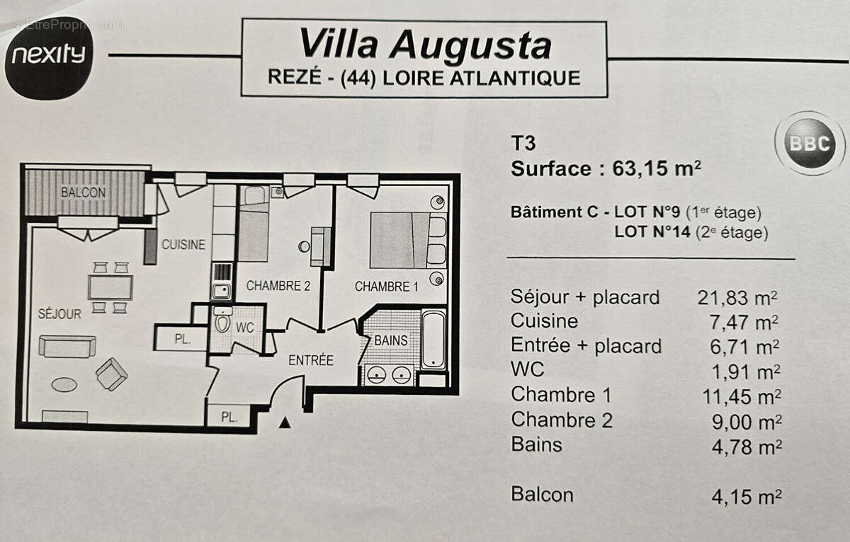 Appartement 63m² à rezé - photo 11