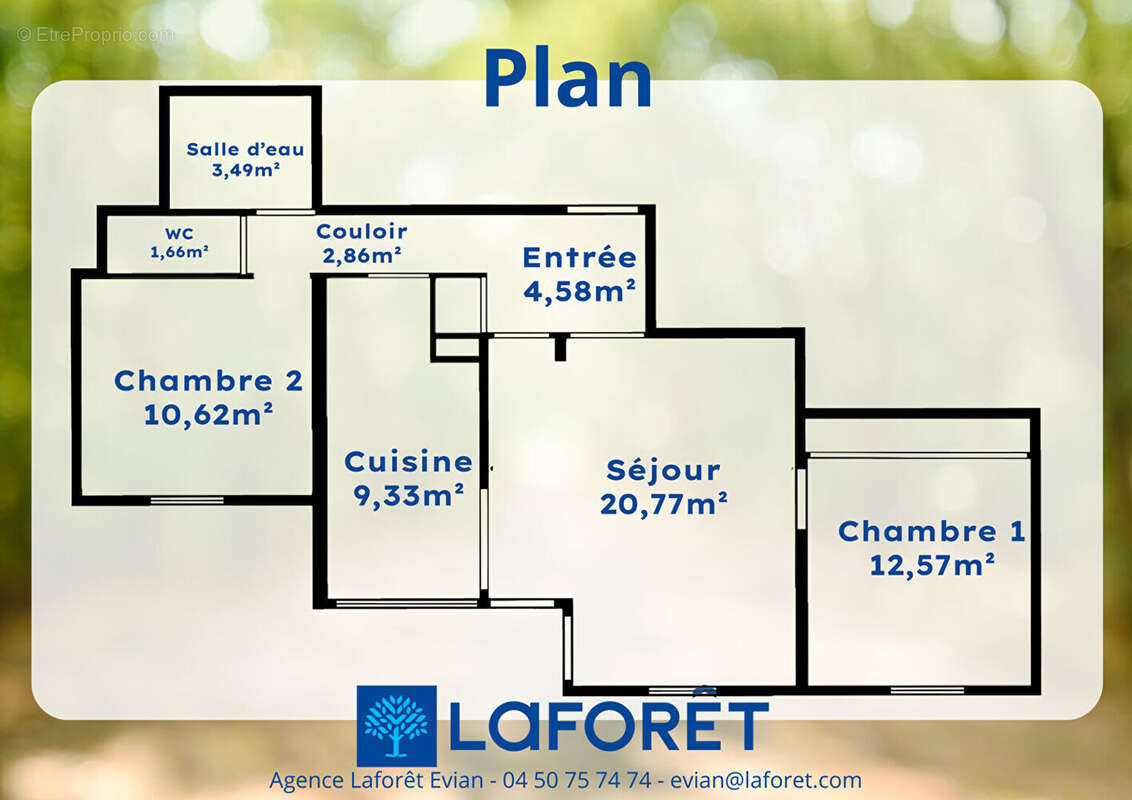 Appartement Evian Les Bains 3 pièces 65.88m² en centre-ville - photo 15