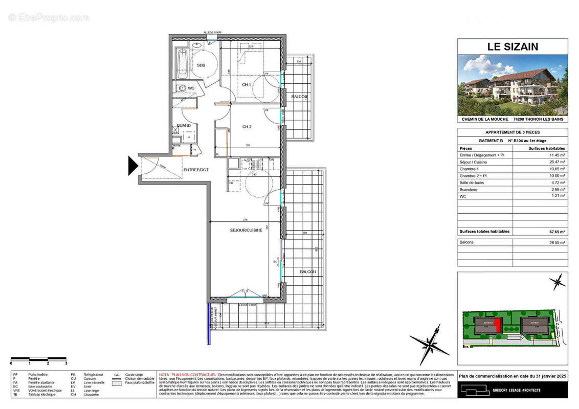 Appartement à THONON-LES-BAINS